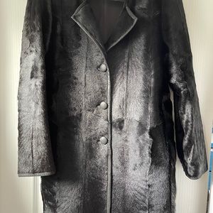 100% Authentic Goat Fur Theory Coat - NWOT